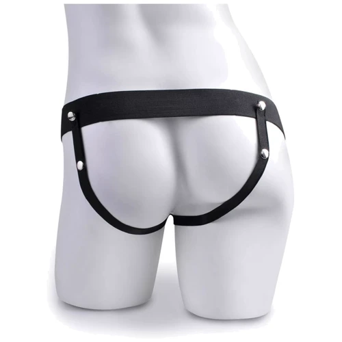 Fetish Fantasy 7.5in Hollow Squirting StrapOn - Полый страпон с имитацией эякуляции (телесный),19х4.8см