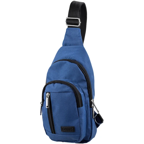 Мужская сумка-слинг DNK Leather синяя (DNK-JOKER-4-BAG-2) фото 10