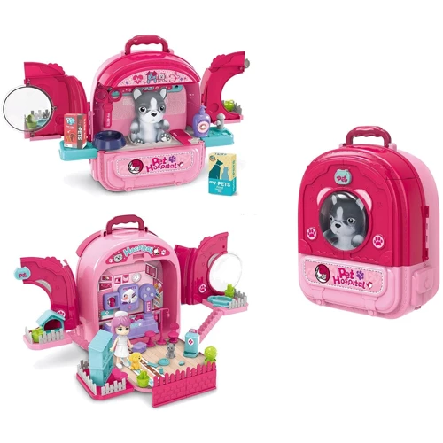 Рюкзак 3 в 1 Xiong Cheng Груминг/ветеринарный салон с питомцем (собачка) (008-997-1)