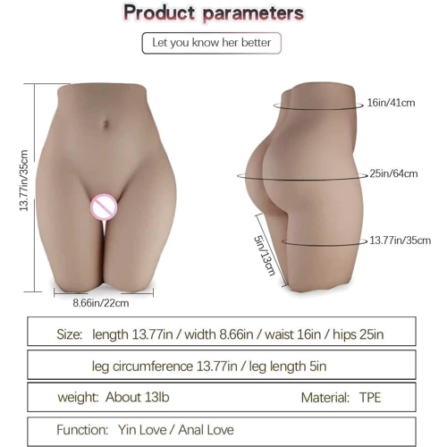 Реалистичный 3D мастурбатор Reality Doll полуторс секс куклы, 6 кг