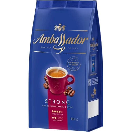 Кофе в зернах Ambassador Strong 500 г (8720254065144)