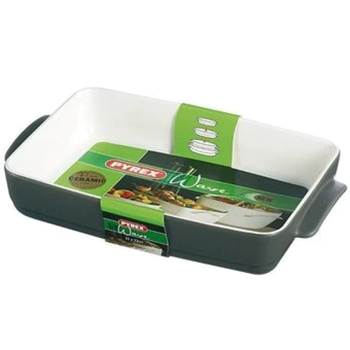 Жароміцне скло Форма Pyrex WAVE Grey Mat C309B04 прямокутні. (33x23см)