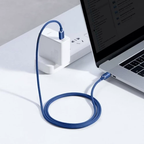 Кабель Baseus Cable USB-C to USB-C Crystal Shine 100W 1.2m Blue (CAJY000603) фото 6