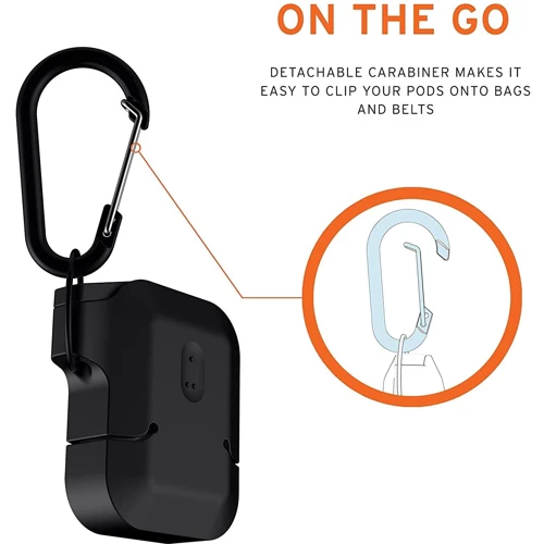 Чехол для наушников Urban Armor Gear UAG Silicone Case Black/Black (10185E114040) for Apple AirPods 1/2: Совместимость AirPods