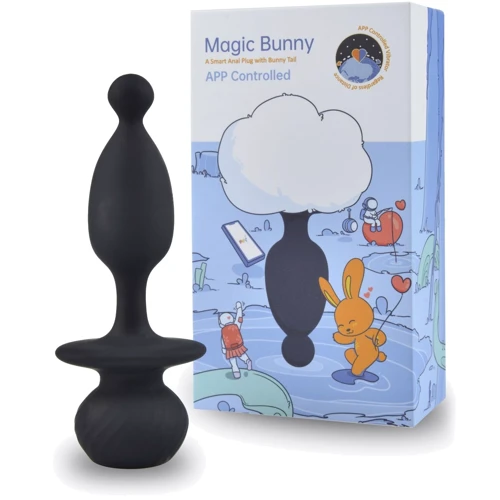 Анальная смарт-пробка Magic Motion Bunny со съемным пушистым хвостиком, управление со смартфона