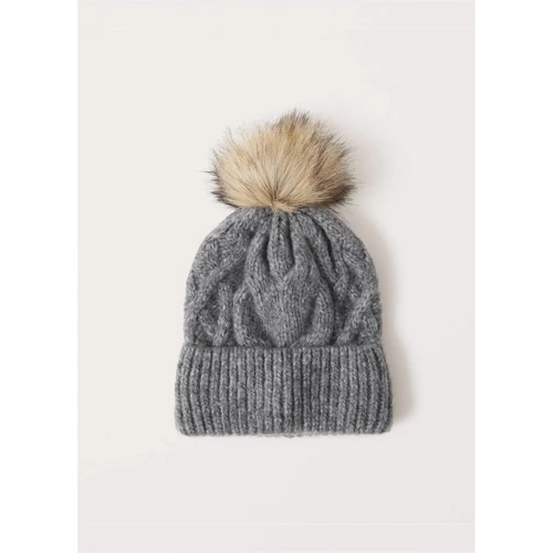 Женская шапка Abercrombie & Fitch серая (AF8554W)