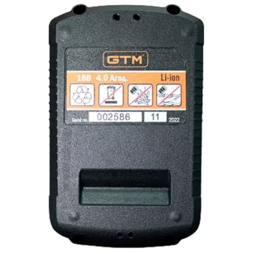 Акумулятор для електроінструменту GTM B18V/4Аh Li-Ion, 18В, 4А*год: Тип Аккумулятор