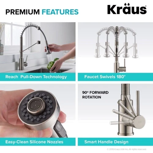 Смеситель для кухонной мойки Kraus KPF-1610SFS