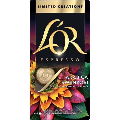 Упаковка кофе в капсулах L'OR Espresso Arabica Rwenzori Uganda Limited Creations 7 10x52 г (8711000482889): Вес нетто 520 г