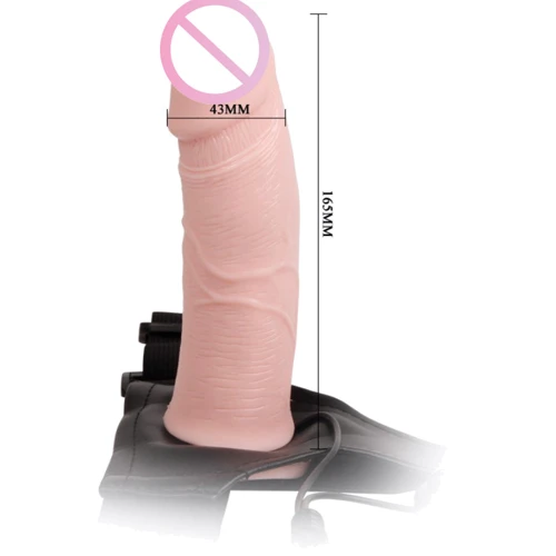 Страпон LYBAILE Men's Pants Replacement Vibrating Strap On Flesh, 16,5 см
