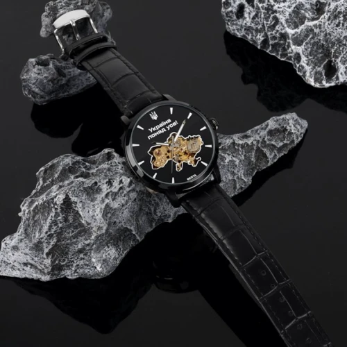 Наручные часы Besta Skeleton UA Black: Водонепроницаемость 3 ATM