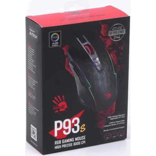 Мышь A4Tech Bloody P93s Snake: Длина кабеля 1.8 м