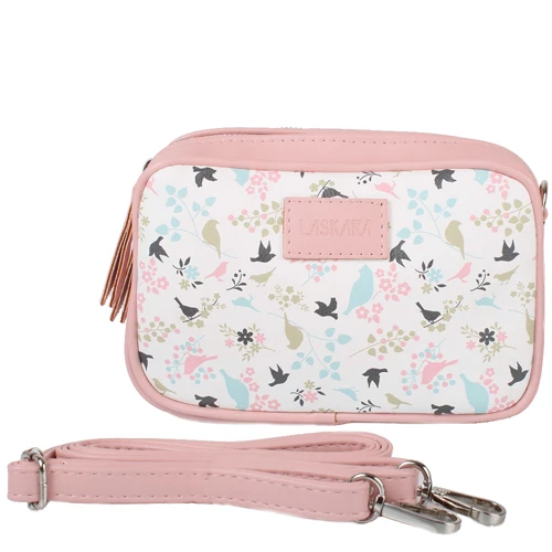 Женская сумка кросс боди Laskara розовая (LK-20284-pink)