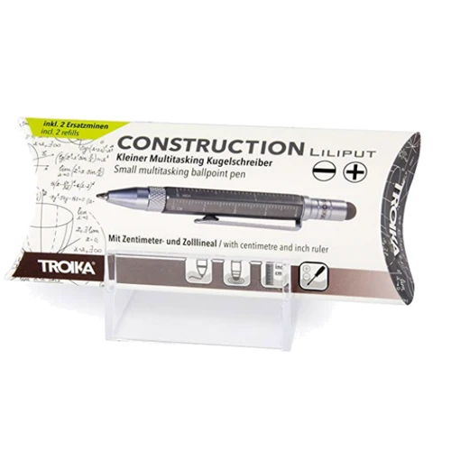 Ручка Troika Construction Liliput з лінійкою та стилусом титан (PIP25/TI): Виробник Troika