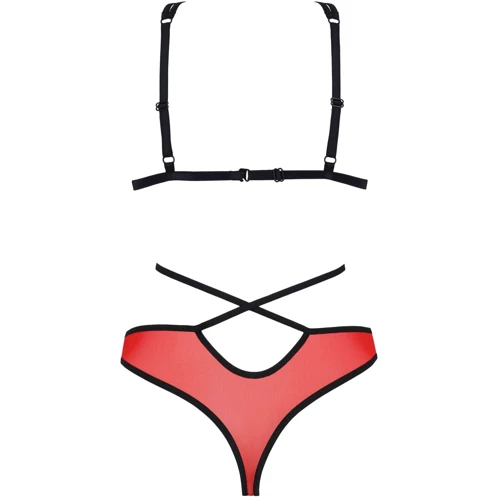 Комплект белья Passion PEONIA SET Red S/M red