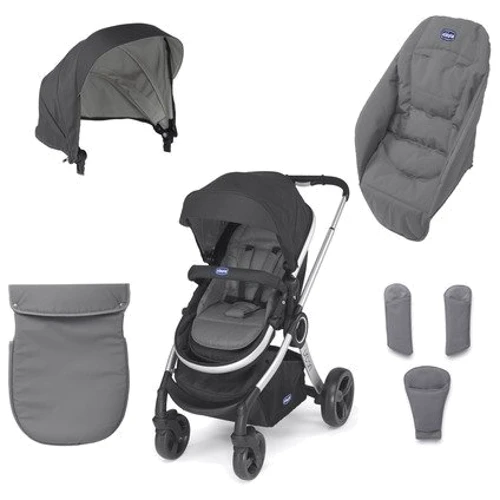 Коляска-трансформер Chicco Urban + аксессуары Anthracite (79357.95.99): Количество блоков один