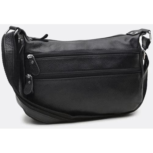 Женская сумка через плечо Borsa Leather черная (K1028a-black): Пол Женский