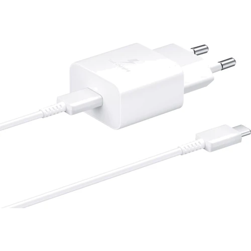 Зарядное устройство Samsung USB-C Wall Charger with Cable USB-C 15W White (EP-T1510XWEGRU)