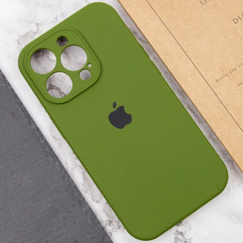 Чехол для iPhone Mobile Case Silicone Case Full Camera Protective Dark Olive for iPhone 15 Pro Max: Тип аксессуара чехол