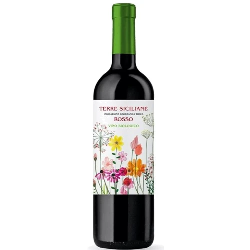 Вино Terre Siciliane Rosso Biologico IGT красное сухое 12.5% 0.75 (WHS8024209012581)