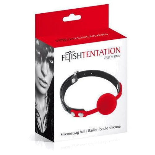Классический кляп с силиконовым шариком Fetish Tentation Silicone Gag Ball
