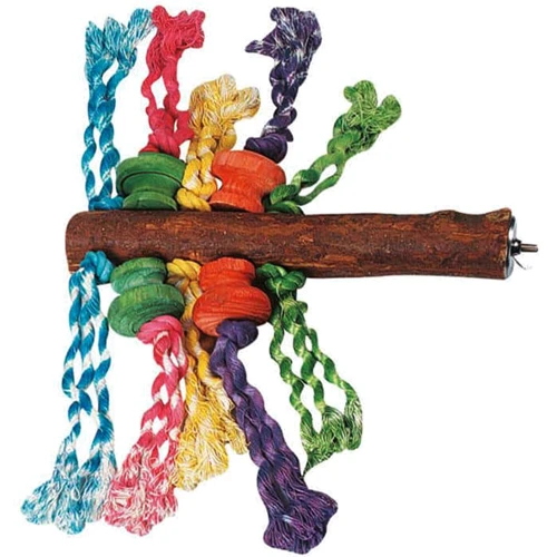 Жердинка з іграшками Flamingo Parrot Toy Perch для великих папуг 5х30х15 см