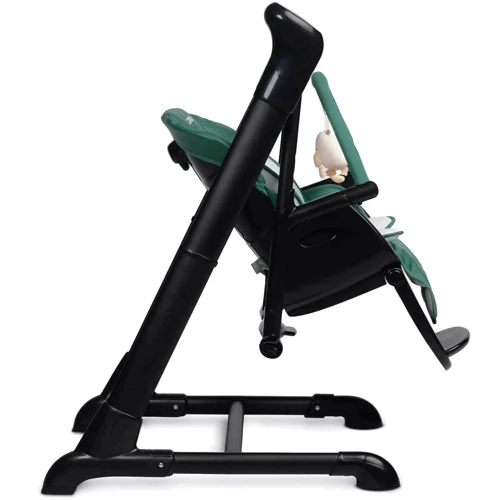 Кресло-качалка + стульчик для кормления Caretero INDIGO Black Green (Hnrt_4857): Регулировка высоты стула 6 позиций