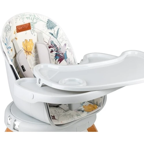 Стульчик для кормления MoMi WOODI (цвет - flowers)