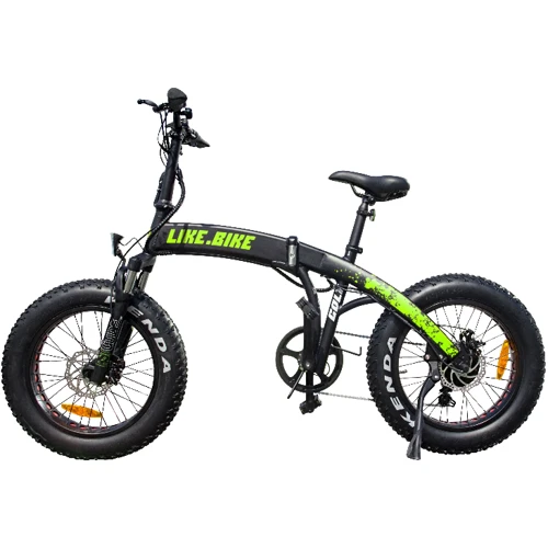 Електровелосипед Like.Bike Colt (black / green): Колір чорний