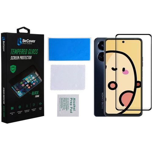 Аксессуар для смартфона BeCover Tempered Glass Black for Tecno Camon 19 Neo (CH6i) (708168)