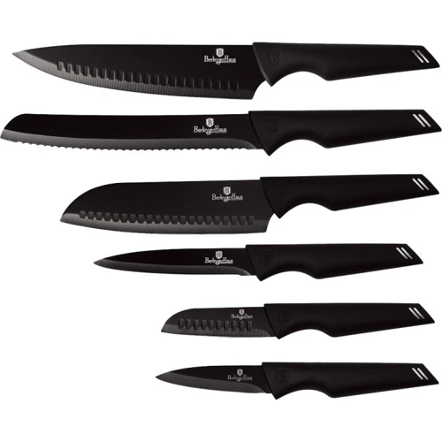 Набір кухонних ножів Berlinger Haus Black Silver Collection 6 предметів (BH 2594)