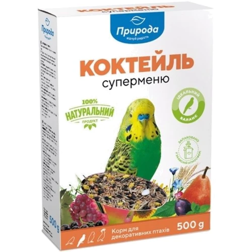 Корм Природа Коктейль Суперменю для попугая 500 г (PR740030 КАРТОН)