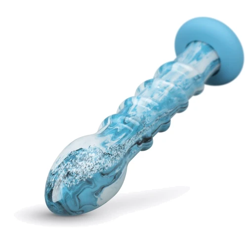 Анальный фаллоимитатор Gildo - Ocean Wave Glass Dildo