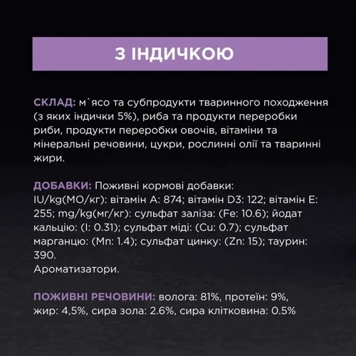 Влажный корм для котов Purina ProPlan Junior Nutrisavour Мусс с индейкой 85 г (12430962): Вес упаковки 2.04 кг