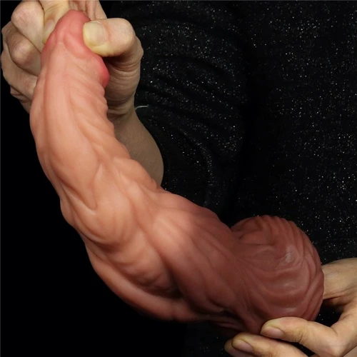 Фаллоимитатор LoveToy Dual-Layered Silicone Cock 9.5" Brown