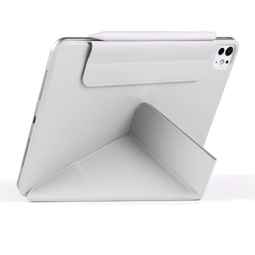 Аксессуар для iPad BeCover Ultra Slim Origami Magnetic with Pencil mount Gray for iPad Pro 11 2024 M4 (712962): Материал искусственная кожа