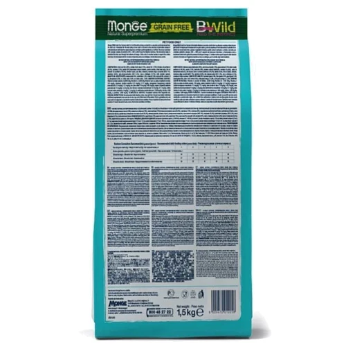 Сухой корм беззерновой Monge Cat Bwild Grain Free со вкусом трески 1.5 кг (70012058): Основные ингредиенты Картофель, Треска