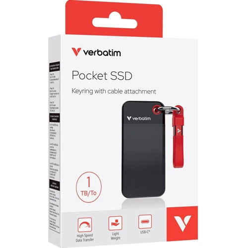 Verbatim Pocket 1 TB Red (32192) UA: Форм-фактор Portable
