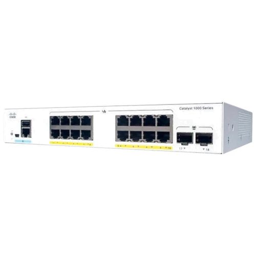 Мережевий комутатор Cisco C1000-16T-2G-L: Кількість портів Fast Ethernet (10/100) нет