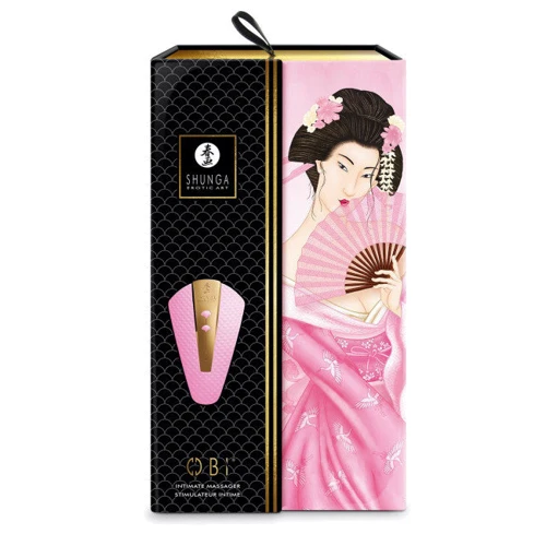 Клиторальный вибратор Shunga - Obi Intimate Massager Light Pink
