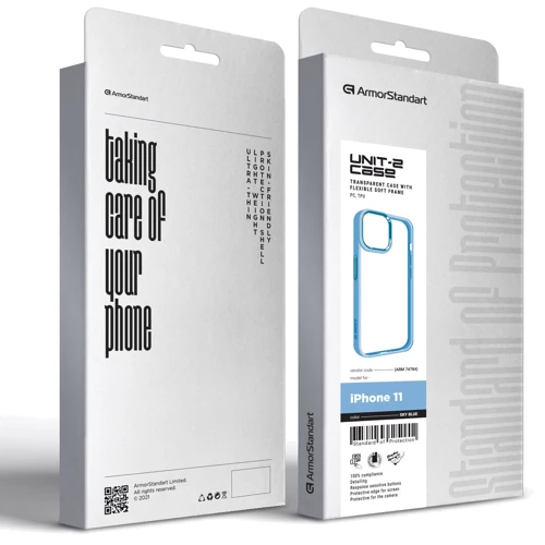 Чехол для iPhone ArmorStandart UNIT2 Case Sky Blue for iPhone 11 (ARM74784): Тип чехла накладка на заднюю часть