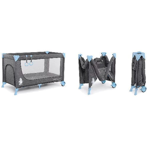 Кровать-манеж с пеленатором Kinderkraft Joy Blue (KKLJOYBLU000AC): Колеса 2 колеса