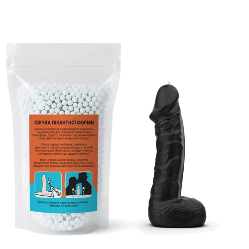 Свічка у вигляді члена Чистий Кайф LARGE Black