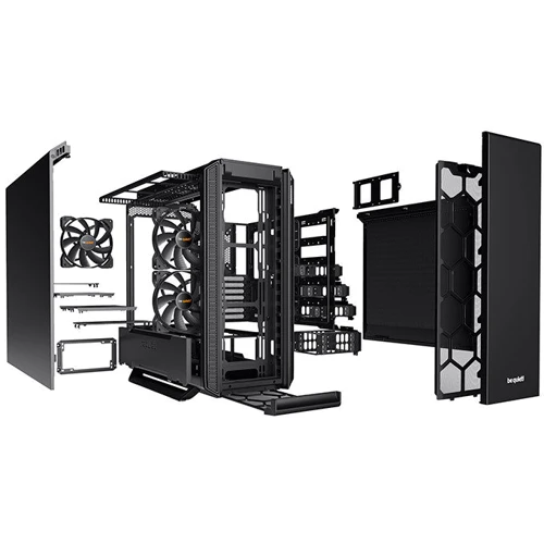 Корпус be quiet! Silent Base 801 Black (BG029): Материал передней панели ABS, сталь
