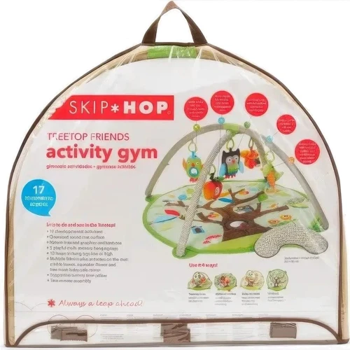 Розвиваючий килимок з дугами Skip Hop Жителі казкового лісу зелений (307500): Особливості подушка, игровые дуги