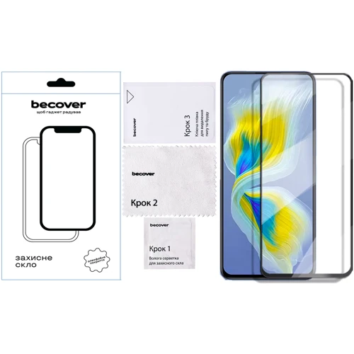 BeCover Tempered Glass Black for Infinix Smart 9 (X6532) (712347)