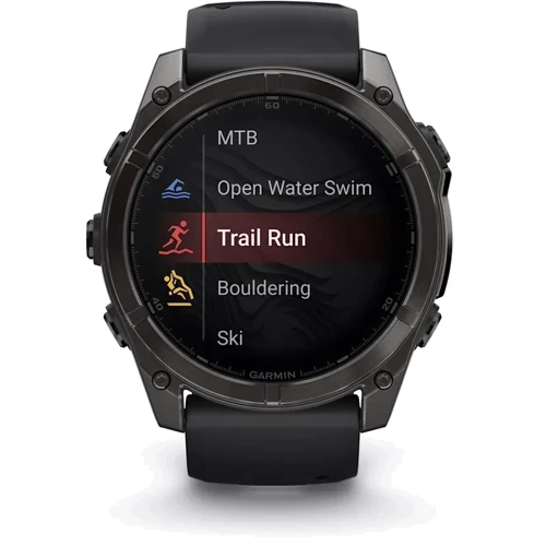 Смарт-часы Garmin Fenix 8 AMOLED 51mm Sapphire Carbon Grey DLC with Black/Pebble Grey Silicone Band (010-02905-21): Материал ремешка Силикон