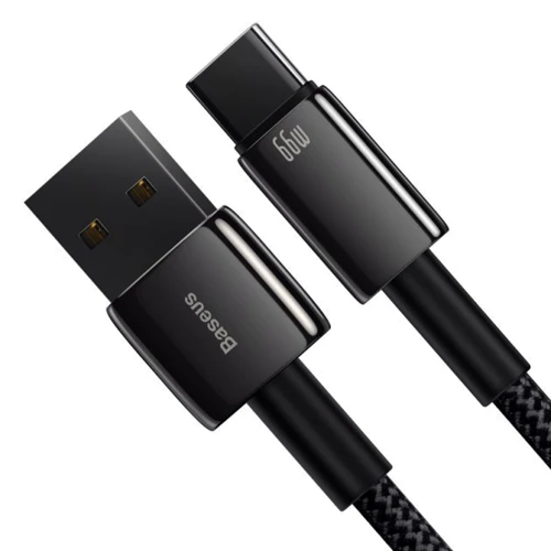 Кабель Baseus USB Cable to USB-C Tungsten 66W 2m Black (CATWJ-C01): Тип USB Cable - USB-C