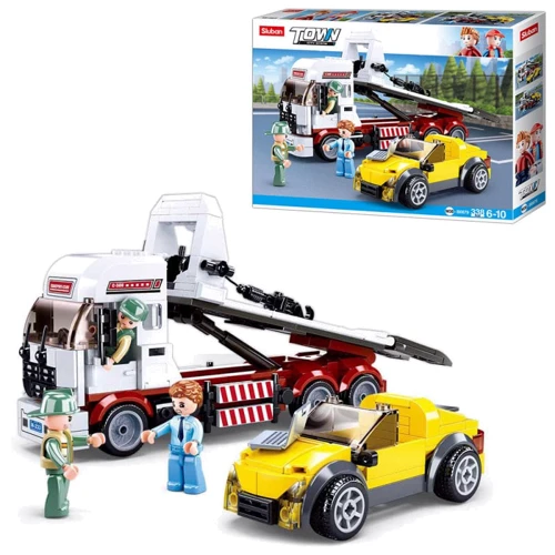 Конструктор Sluban эвакуатор, машинка, фигурки 338 детали (M38-B0879): undefined undefined