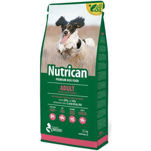 Сухой корм Nutrican Adult для собак со вкусом курицы 15 кг  + 2 кг в ПОДАРОК (nc507016)